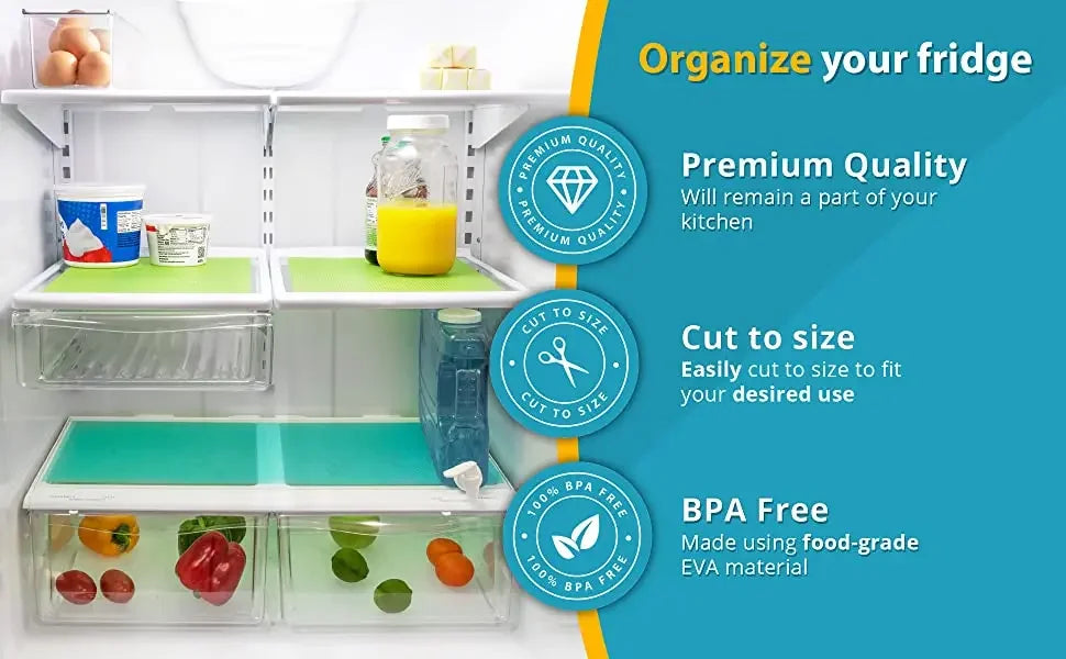 5/3/1PCS Refrigerator Mats Refrigerator Liners Refrigerator Pads Shelf Mats Washable Fridge Liners Drawer Table Placemats