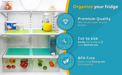 5/3/1PCS Refrigerator Mats Refrigerator Liners Refrigerator Pads Shelf Mats Washable Fridge Liners Drawer Table Placemats