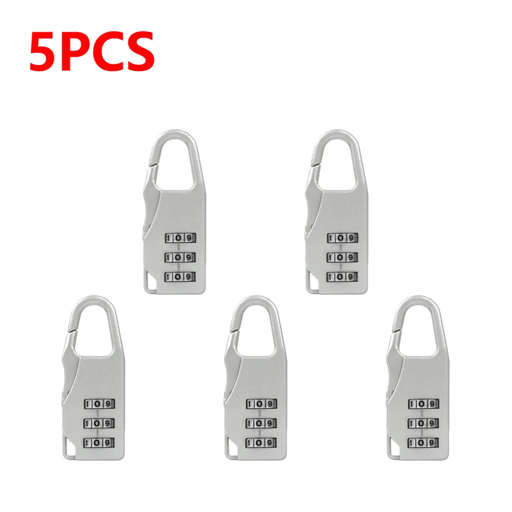 3 Digit Number Combination Pad Lock Padlock Outdoor Waterproof Lock Suitcase Luggage Security Coded Lock Zinc Alloy Code Lock