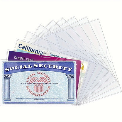 8 pcs of PVC card protective cover, suitable for social security, medical insurance, and credit cards - secure storage solution