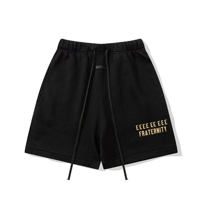 Fashion Design Men's T-shirts Two Rows Letter Logo Streetwear Designer Brand Men's T-shirts Sets