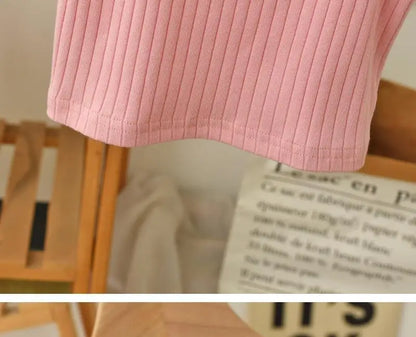 Baby Girls T-shirts  Kids Summer Sleeveless Tops Vest  Girls Cute Halter Tops Tees Children Clothing 1-7 Year Girls Top