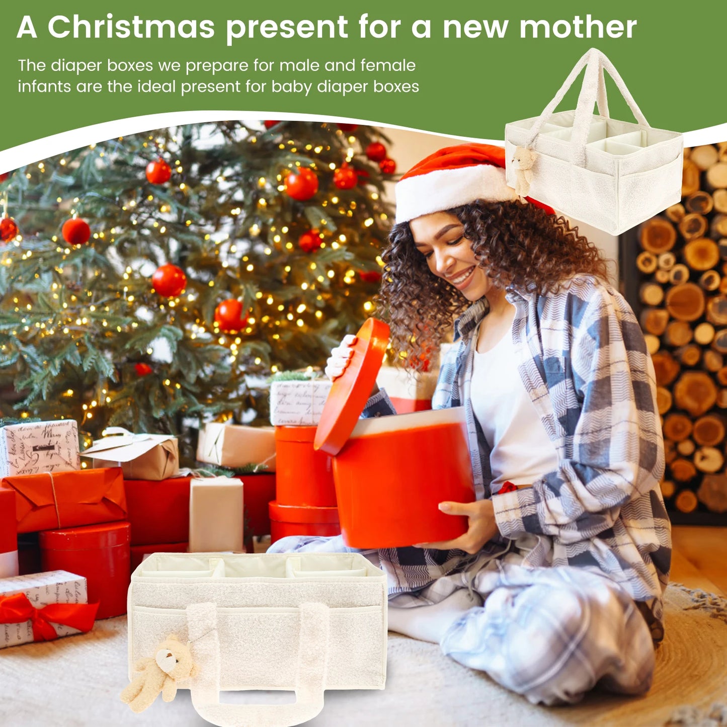 Diaper Bag for Baby Newborn Portable Diaper Caddy Organizer with Handle Large Pocket Diaper Bags Organizer for Baby Care