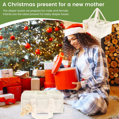 Diaper Bag for Baby Newborn Portable Diaper Caddy Organizer with Handle Large Pocket Diaper Bags Organizer for Baby Care