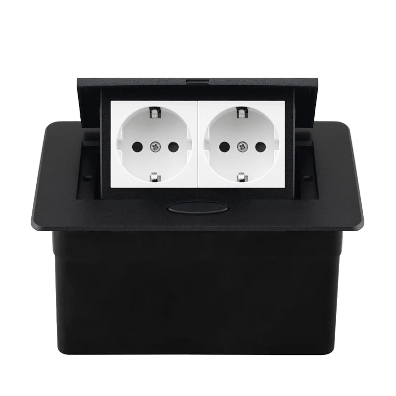 220V Desktop Power Socket Pop-up Hidden Socket EU Socket Built-in Socket With Dual USB Interface And type-C Interface