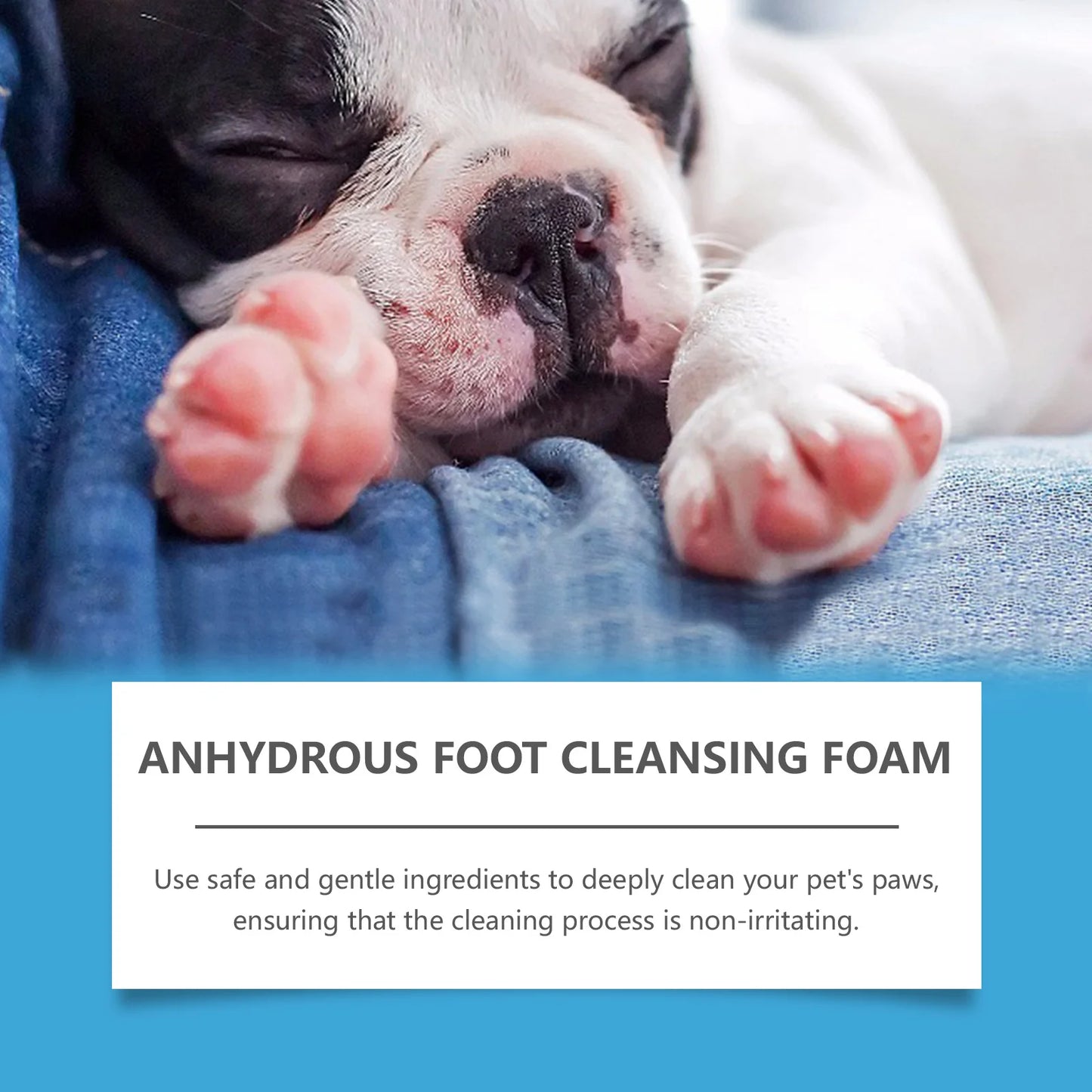 Dog Paw Washing Foam Pet Foot Cleaning Foam Rinse-free Paw Cleaner No Washing Claw Care Supplies For Cat With Silicone Brush