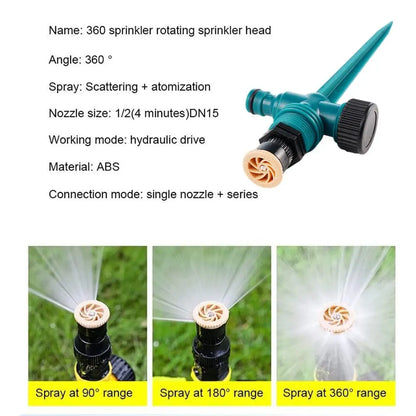 1/5Pcs 360° Rotation Garden Sprinkler Irrigation Watering System Agriculture Ground Automatic Tube Plug Buried Atomization
