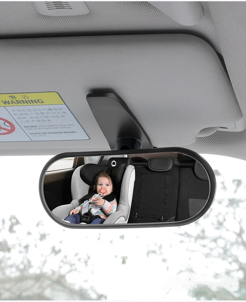 Sticky Baby Mirror For Car Auxiliary Mirror 360 Adjustable Baby Rear View Mirror Adhesive Mount Wide Angle Shatterproof Backseat