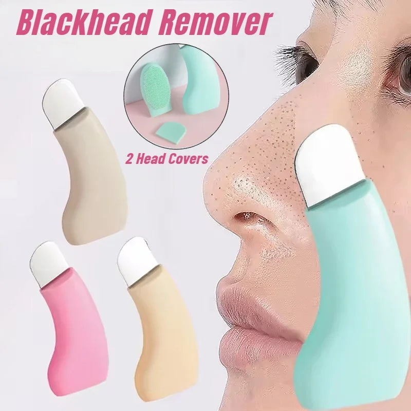 Facial Blackhead Removal Tool Silicone Nose Whitehead Remover Face Scraper for Deep Cleansing Brush Face Spatula Skin Care Tool
