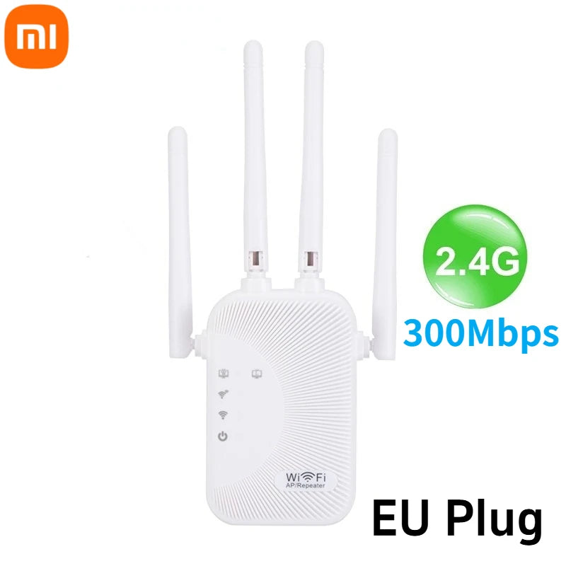 Xiaomi New 1200M WiFi Repeater 2.4G/5G Dual Band Wifi Amplifier Network Expander Range Extender 6 Antenna Wireless Wi-Fi Router