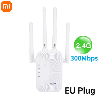Xiaomi New 1200M WiFi Repeater 2.4G/5G Dual Band Wifi Amplifier Network Expander Range Extender 6 Antenna Wireless Wi-Fi Router
