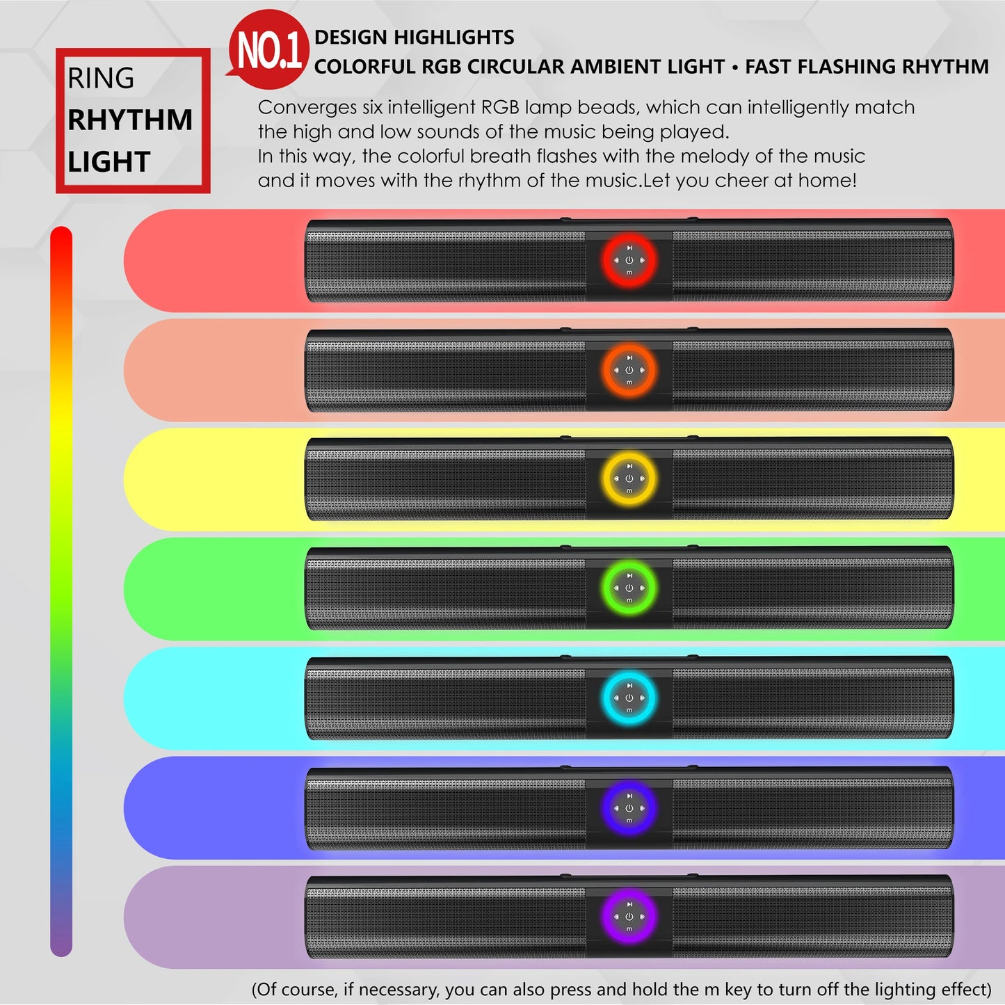 Wireless Soundbar Bluetooth Sound Bar Music System Super Powerful Speaker Wired Surround Stereo Home Theater TV Caixinha De Som