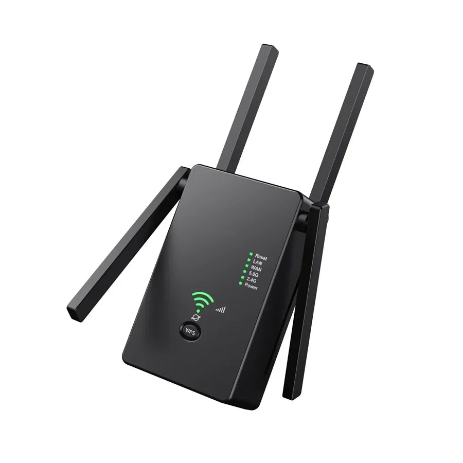 WiFi Booster 1200M Wifi Repeater 5GHz Wireless Router 2.4Ghz Access Point Long Signal Amplifier Range Extender for Home Office