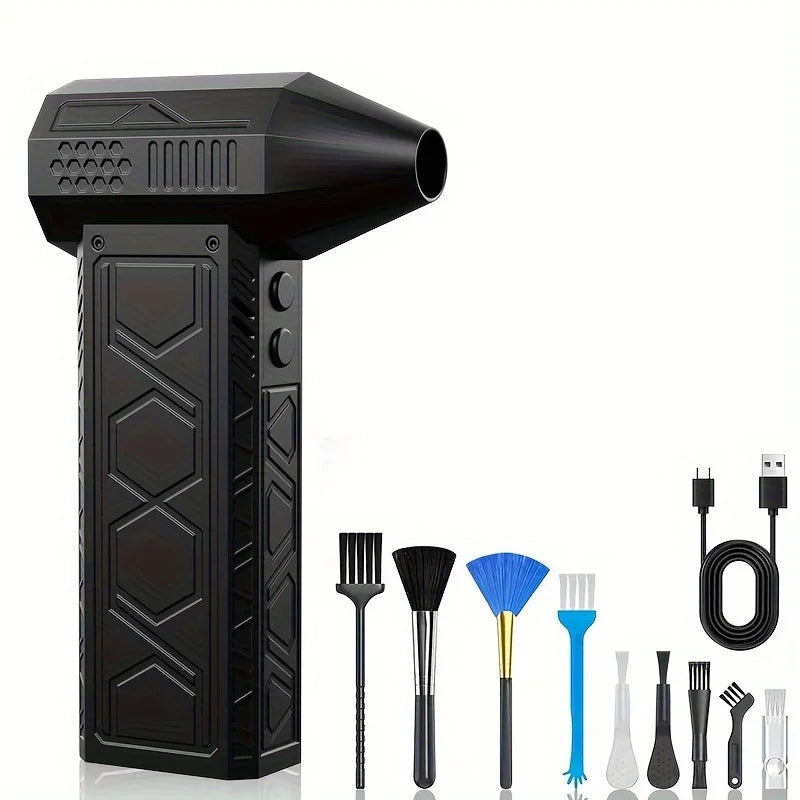 Ultra-Powerful High-Speed Air Blower  Mini Turbo Jet Fan for Quick Dust  Handy  Perfect for Home  Electronics Cleaning