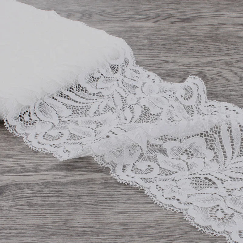 15cm Wide Lace Fabric Elastic Lace Ribbon 1meter DIY Apparel Sewing Handmade Crafts Lace Tape