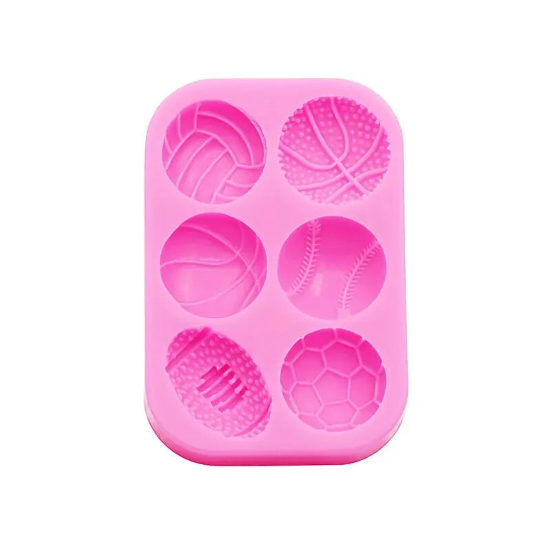 Sports Ball Football Basketball Accessories DIY Jewelry Earrings Silicone Mould Epoxy Flexible Polymer Clay Mold Chocolate Mold