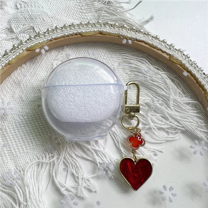 Cute Keyring Case for Lenovo HT38 Protective Cover Wireless Bluetooth Headphone Case for Lenovo HT38 Earbuds Cover