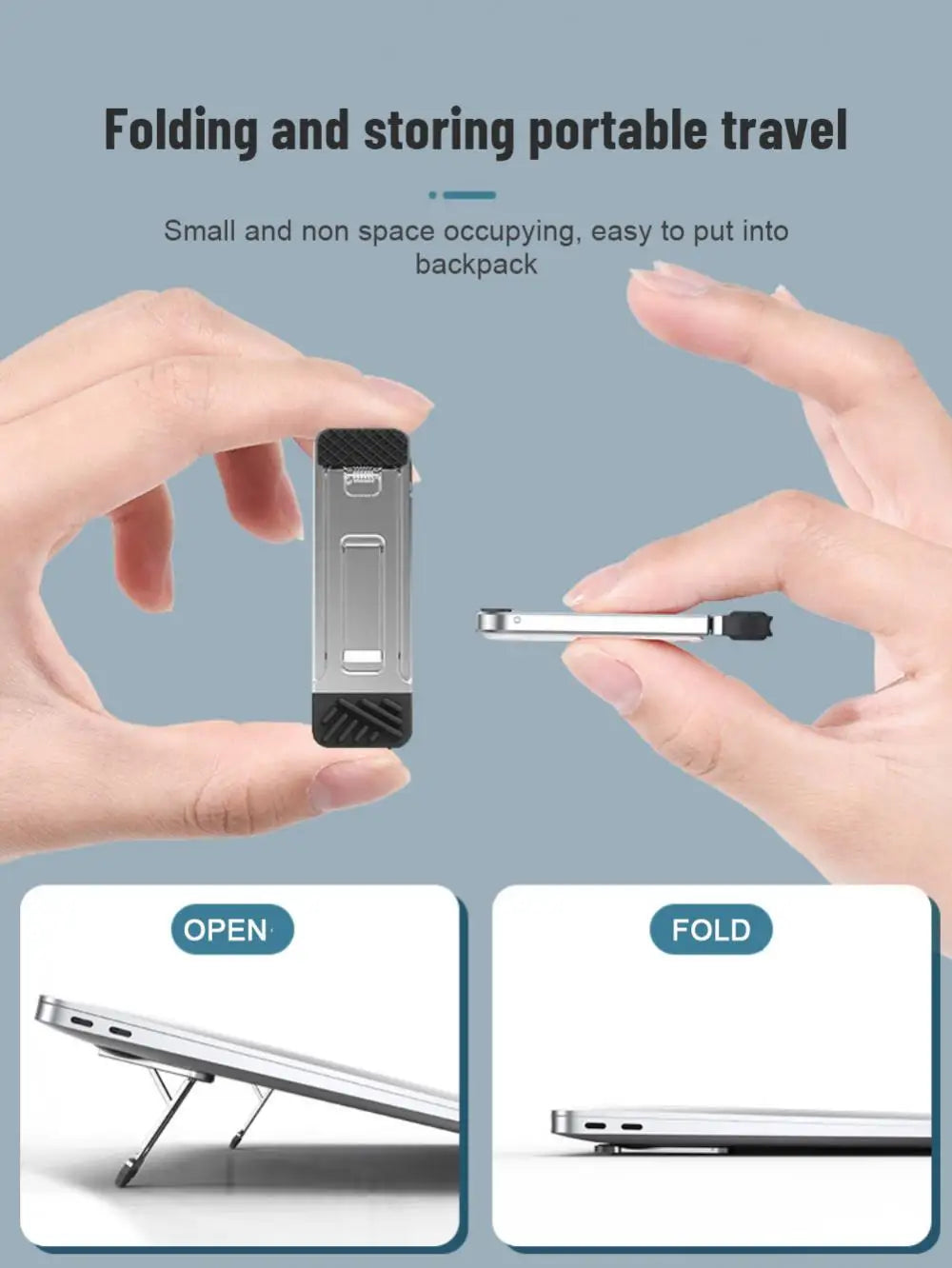 Laptop Stand for Computer Keyboard Holder Mini Portable Legs Laptop Stands for Macbook Huawei Xiaomi Notebook Zinc Alloy Support