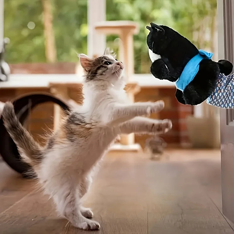 Interactive Cat Puppet Toy - Durable Plush Hand Wrestling Toy with Tough Padding | Safe Play for Mental Stimulation & Bonding