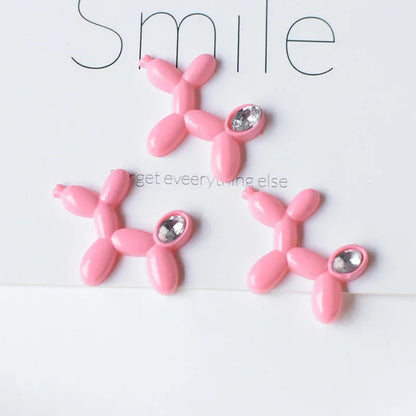 5pcs Cute Pink Series Cartoon Resin Flatback Cabochons for Diy Jewelry Making Handmade Crafts Materials