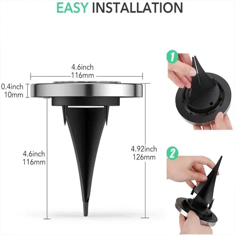 8/20LED Solar Power Disk Light Outdoor Garden Solar Underground Light Deck Light Spotlight Buried Solar Led Lamp Garden Decor