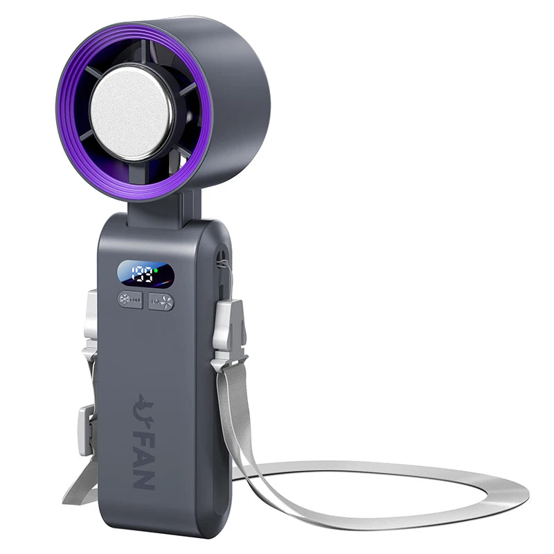 Handheld Fan, Portable Handheld Fan with Ice Function Turbo Powerful Rechargeable Fans  for Outdoor Indoor travel essentials