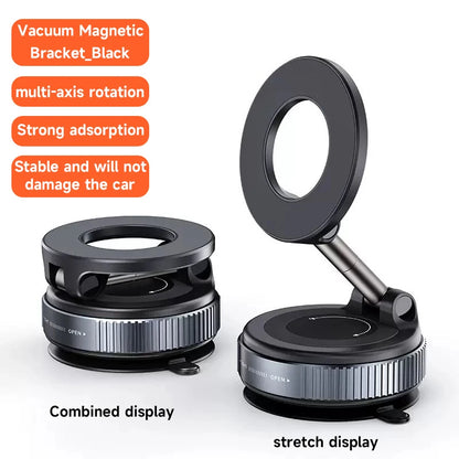 Magnetic Car Mount Mobile Phone Holder Vacuum Adsorption 360° Rotation Super Strong Suction Bracket For IPhone 16 15 Smartphone