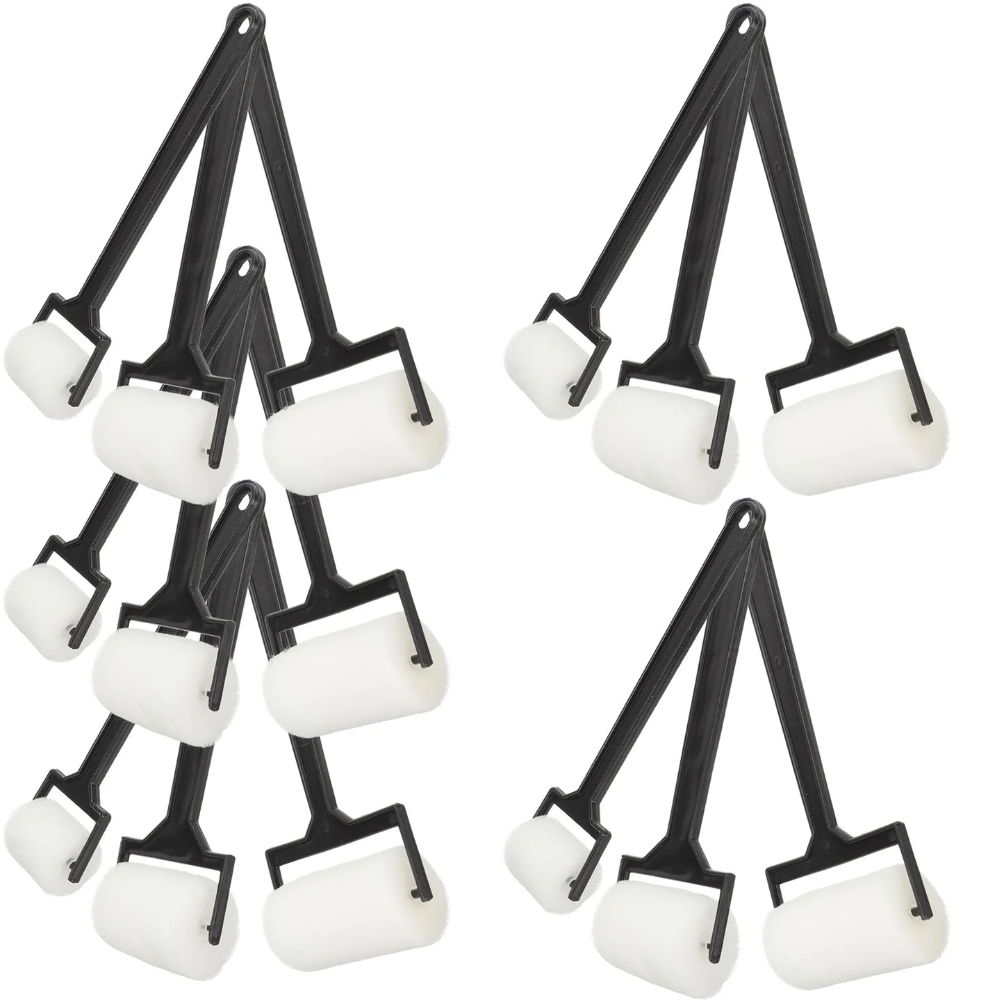 Foam Brushes 15Pcs Foam Paint Brushes Drawing Sponges Roller Kit Sponges Rolling Brush Rollers Foam Sponges Brush Painting