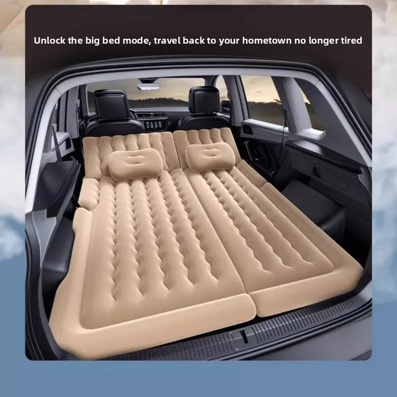 Airbed Household Outdoor Single Double Air Bed Thickened Folding Inflatable Convenient Mattress Sleep Rest for Car SUV Travel