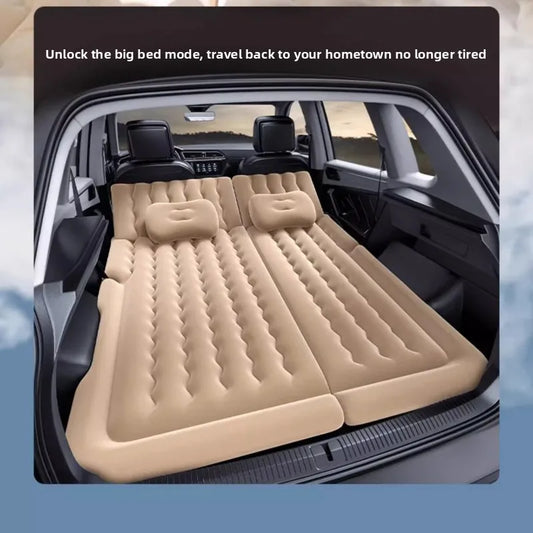 Airbed Household Outdoor Single Double Air Bed Thickened Folding Inflatable Convenient Mattress Sleep Rest for Car SUV Travel