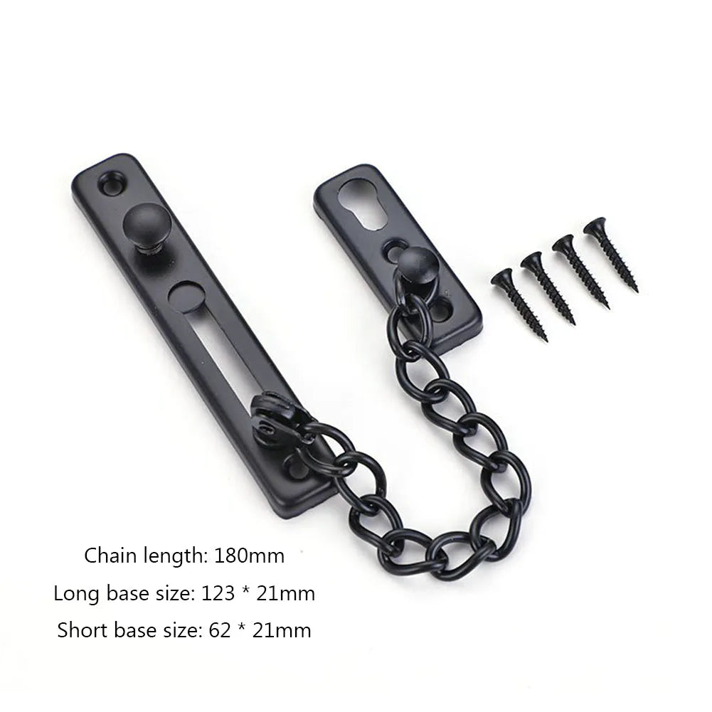 Door Chain with Lock Door Lock Bolt Chain Kids Safety Security Home Latch Buckle Guard Lock Anti-Theft Hotel Hardware Accessorie