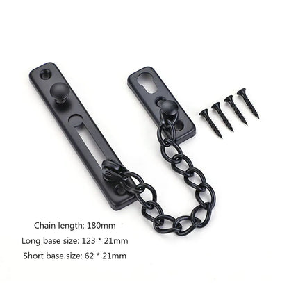 Door Chain with Lock Door Lock Bolt Chain Kids Safety Security Home Latch Buckle Guard Lock Anti-Theft Hotel Hardware Accessorie