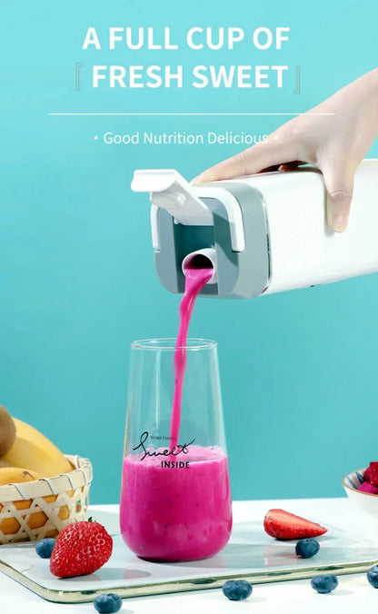 Electric Blender Rechargeable Portable Juicer USB Charging Hand Blender Electric Fruit Juicer 12 Blades Crushed Ice Juicer Cup