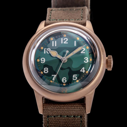 【SHY035】THORN Watch CuSn8 Tin Bronze Watch 36mm Diameter WWII Military Watch Retro Watch Trendy Men's Watch NH35 Movement