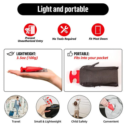 Portable Door Lock for Home Security Door Locks Locks for Extra Security and Protection of Privacy on the Go Perfect for Travel