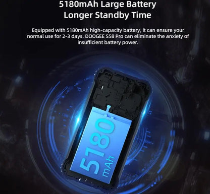 Battery for Doogee S58 Pro Original Batteria 5180mAh with Tracking Number Cell Phone Accessories