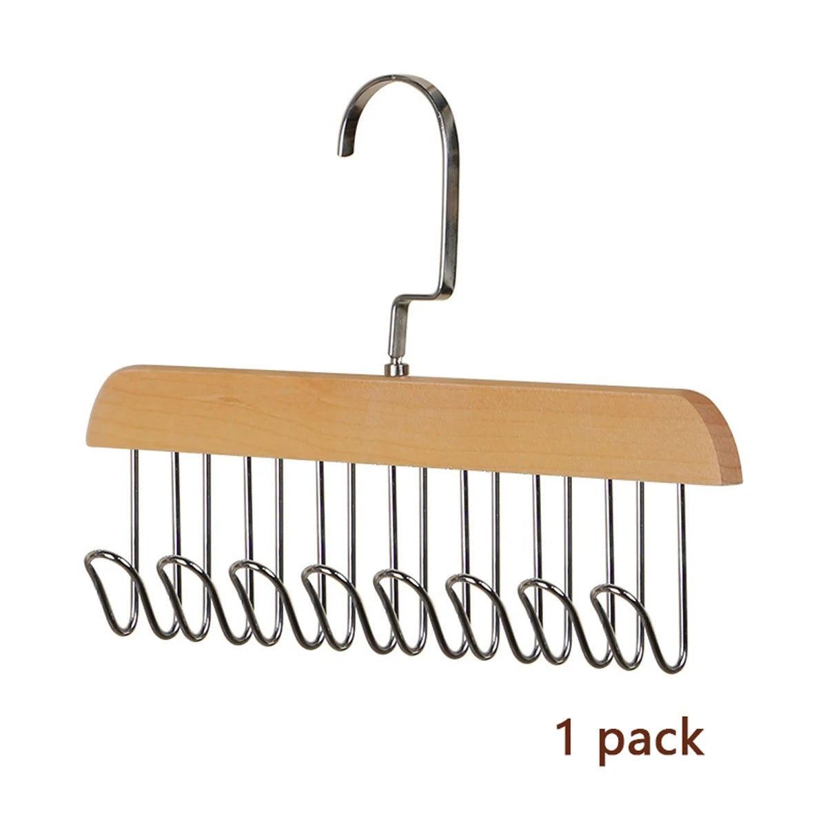 1/2/3pcs wooden new multifunctional hook hanger, bra strap storage, including 8 hooks, suitable for home and dormitory use