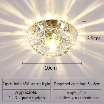 LED Ceiling Lamp for Aisle, Flush, Living Room, Crystal Corridor, Porch Light, Front Porch, Porch Light
