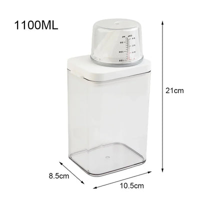 1PC High Quality Laundry Detergent Dispenser For Laundry Detergent Powder Kitchen Plastic Airtight Food Storage Containers