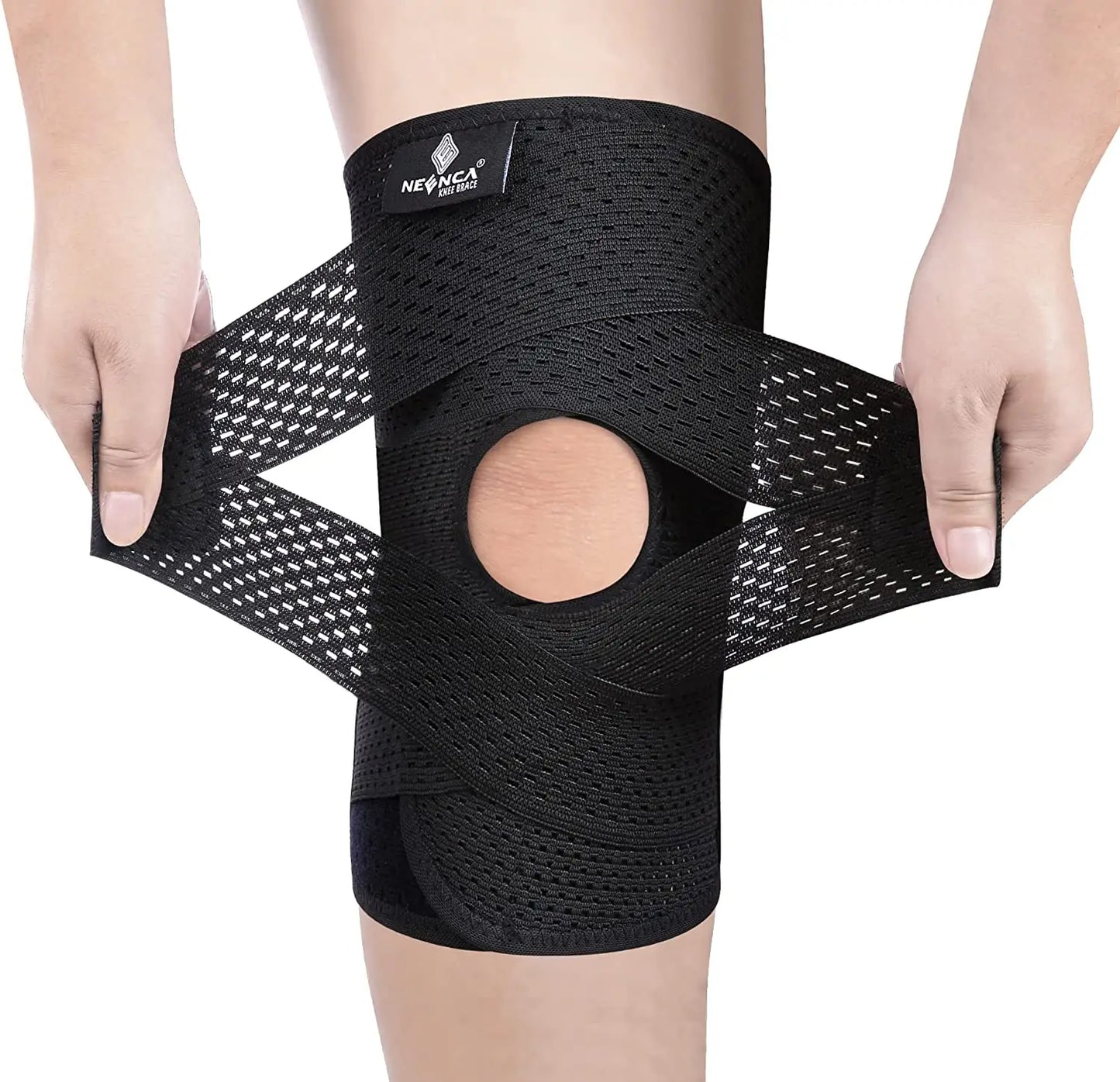 Breathable Knee Pads Support with Side Stabilizers for Men and Women Meniscal Tear Knee Pain ACL MCL Arthritis Injuries Recovery