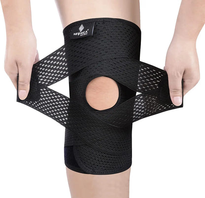 Breathable Knee Pads Support with Side Stabilizers for Men and Women Meniscal Tear Knee Pain ACL MCL Arthritis Injuries Recovery