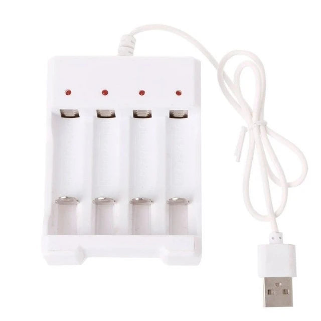 New high-speed USB 3/4 slot fast rechargeable battery charger short circuit protection AAA and AA rechargeable battery station