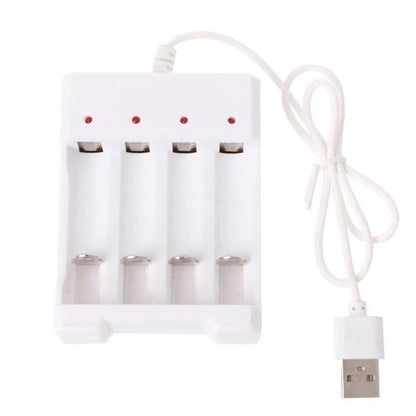 New high-speed USB 3/4 slot fast rechargeable battery charger short circuit protection AAA and AA rechargeable battery station