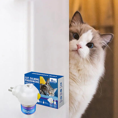 Pet Pheromones Calming Diffuser 30-Day Refill Calming Spray for Cat Dog Calm Relaxing Pets Pheromone Plug-In Relaxants Start Kit