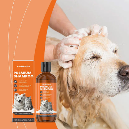 Natural Pet Shampoo for Dogs & Cats, Coconut Oil Derivative Formula, Removes Odor & Tangles, Flea & Insect Repellent,