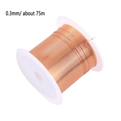 1roll 50g Copper Winding Wire Copper Wire 0.1~1.5mm Cable Copper Wire Magnet Wire copper lacquer wire Enameled