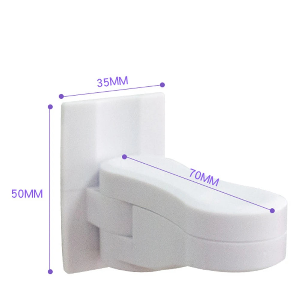 Child Safe Door Lock 180 Degree Rotating Door Lever Lock Self Adhesive Window Door Handle Lock for Window Door Cabinet