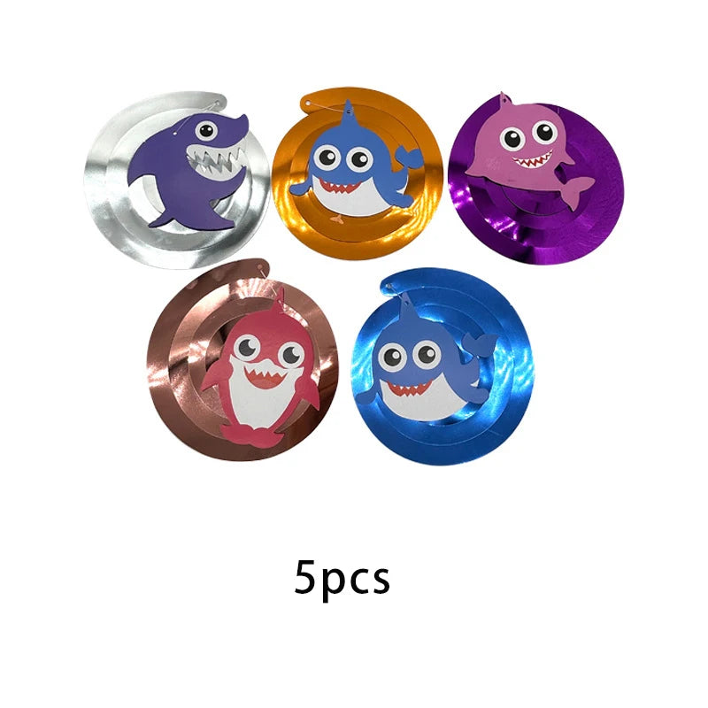 Shark Birthday Party Disposable Tableware Tablecloth Party Supplies Boys Girls Baby Shower Party Dressing