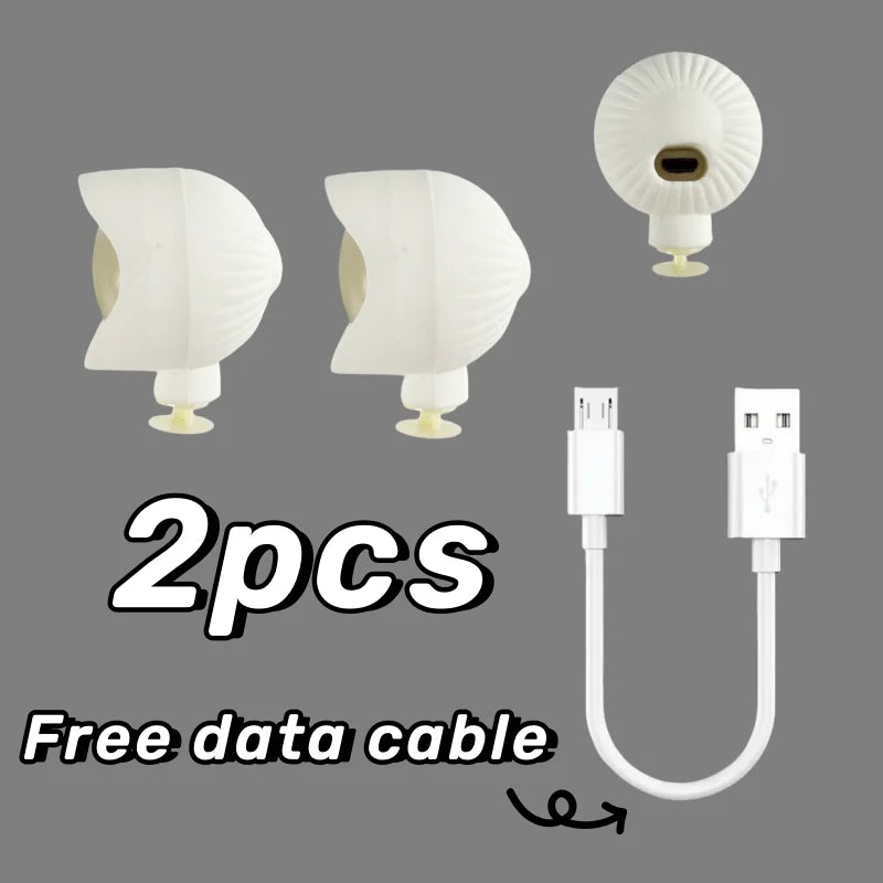 2PCS Outdoor Camping Crocs Headlight Upgrade Rechargeable Adult Children's Shoes Charm Decoration