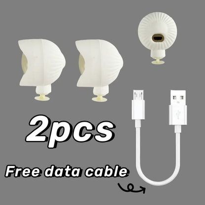 2PCS Outdoor Camping Crocs Headlight Upgrade Rechargeable Adult Children's Shoes Charm Decoration